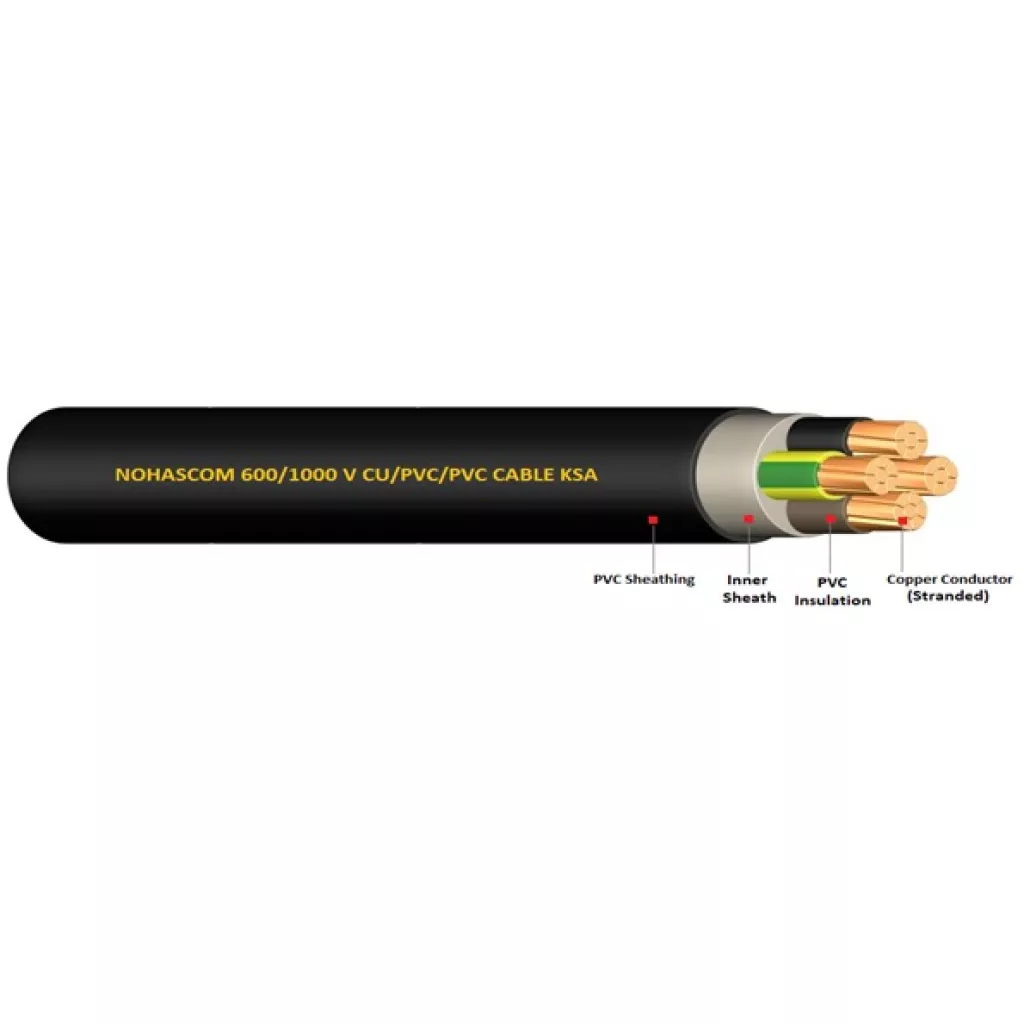 Stranded Multi-core Power Cable - Diameter approximately: 14.23 mm