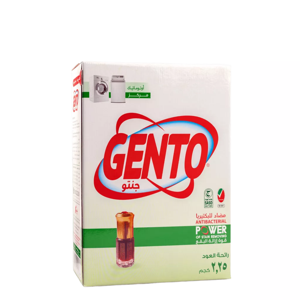 GENTO Powder Detergent – Green - Oud LF - 4X2.25 Kg C