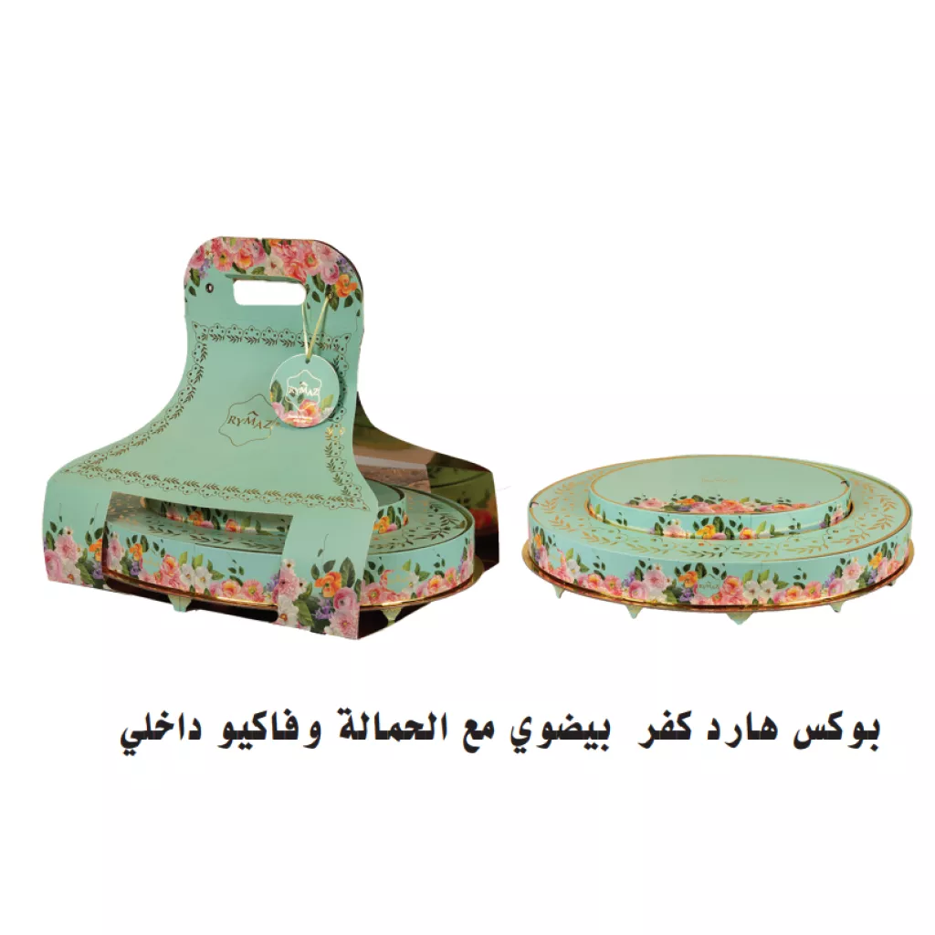 Oval hard-cover box with handle and vacuum insert