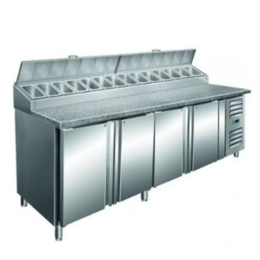Pizza and salad counter refrigerator