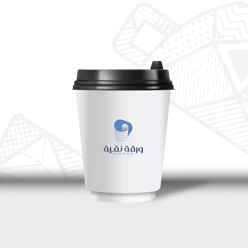 Double-walled paper cup with print, 9 oz capacity