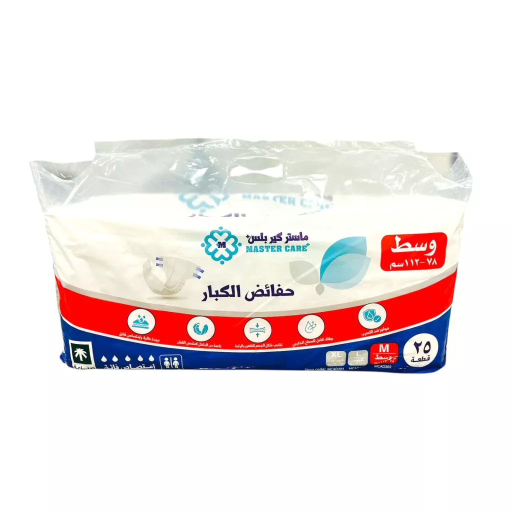 بزرگوں کے لیے ماسٹر کیئر ڈایپرز - درمیانہ 4*25