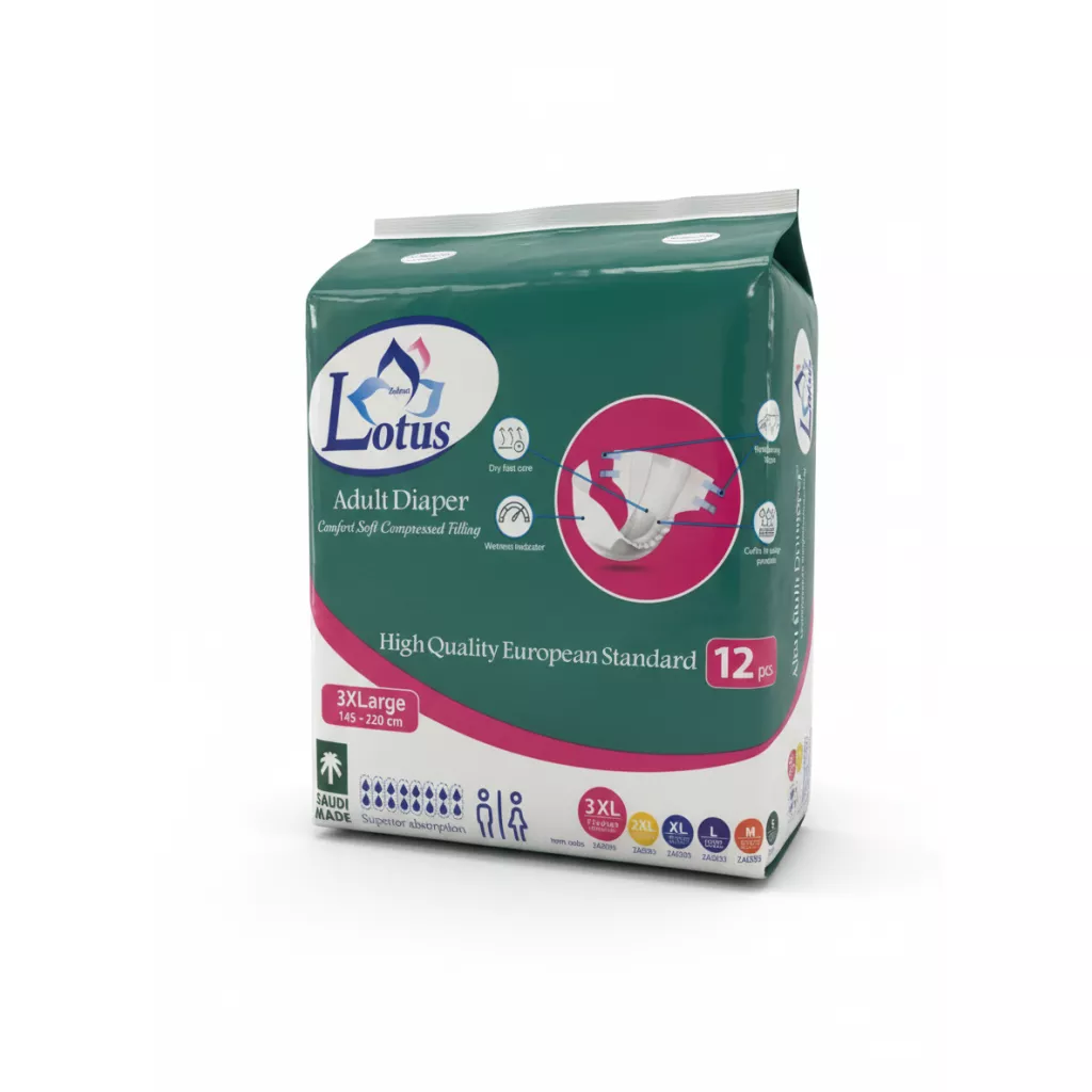 بزرگوں کے لیے ڈایپرز لوٹس کا پھول - XXXL  4*12