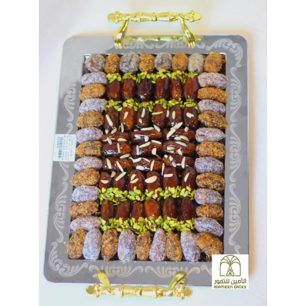 Luxury assorted dates stuffed with almonds