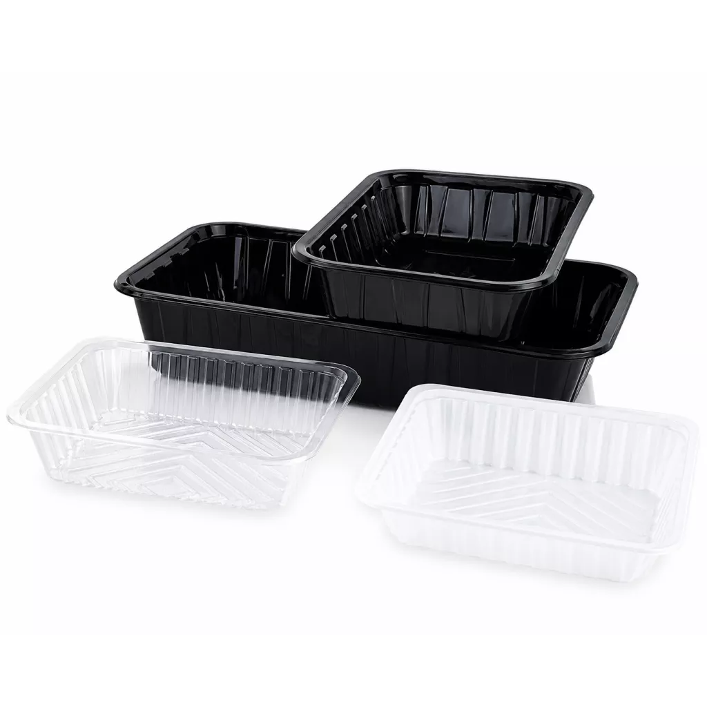 Black plastic plates