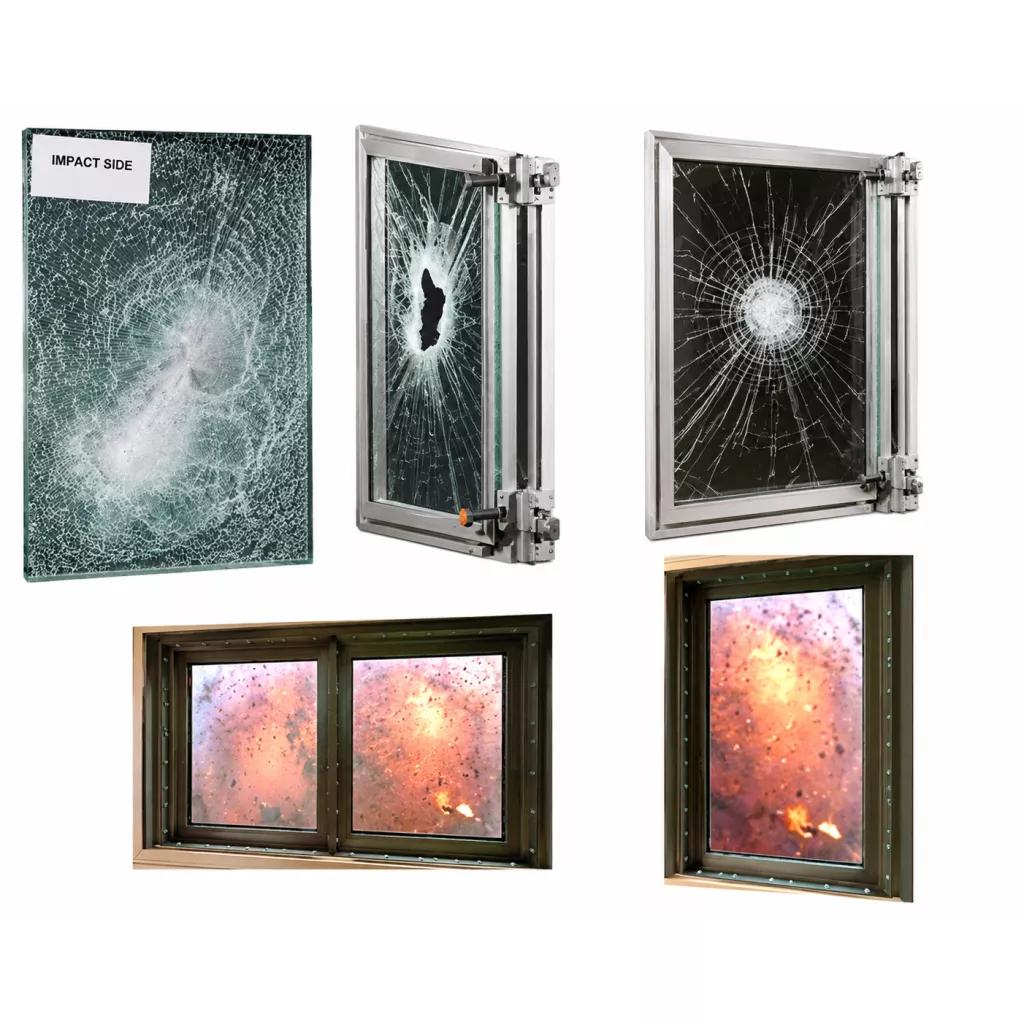 Bullet-resistant and explosion-resistant glass