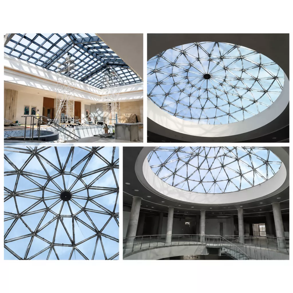 Glass domes and roofs