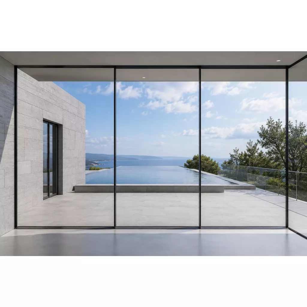 Glass facade systems - Thin curtain interfaces