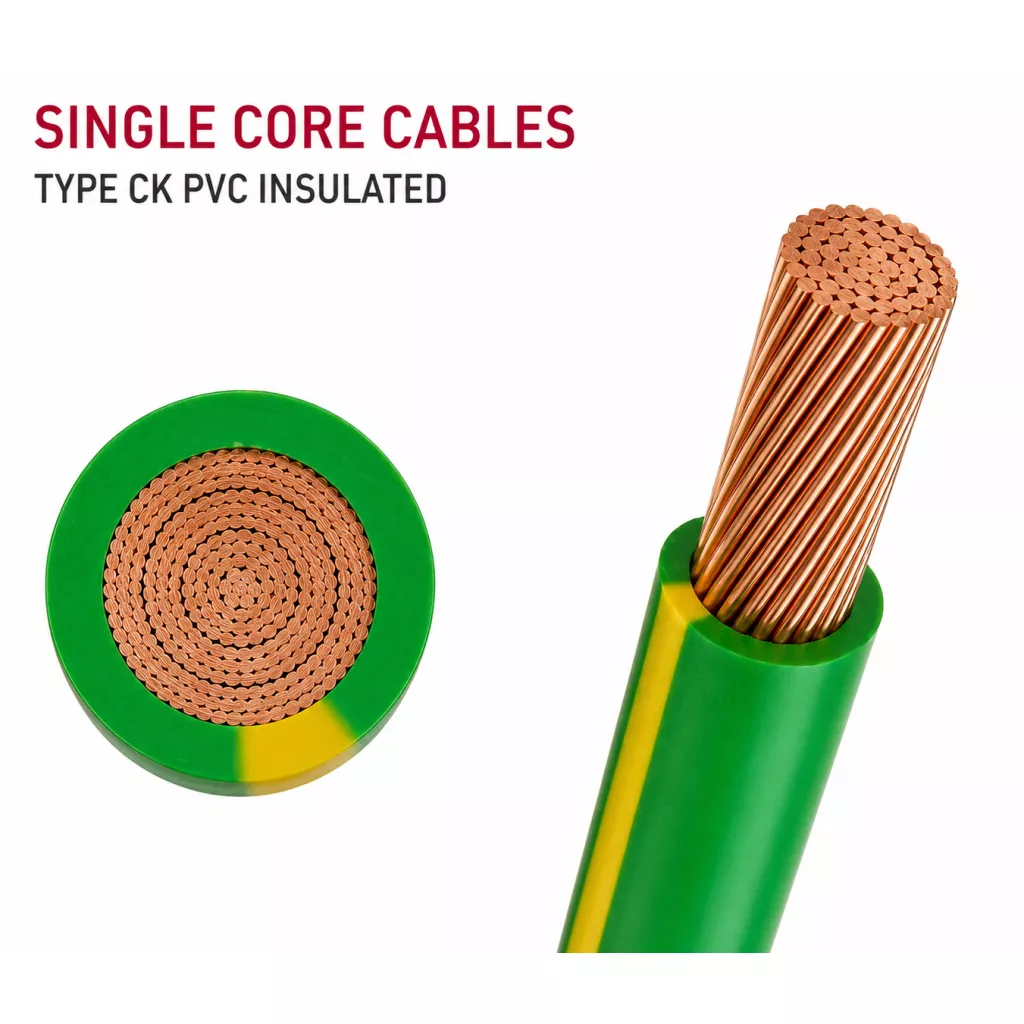 Single-core cables with higher operating temperature