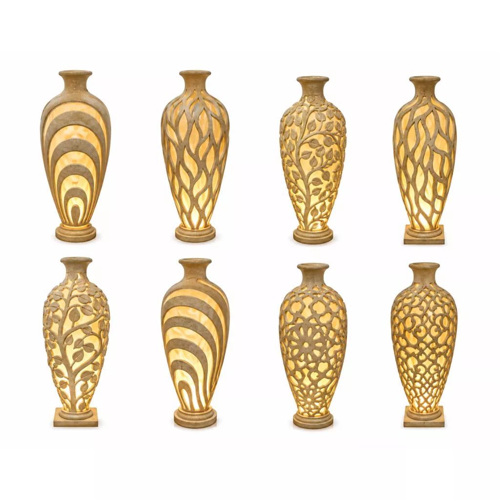 Stone lighting units - Illuminated Vases