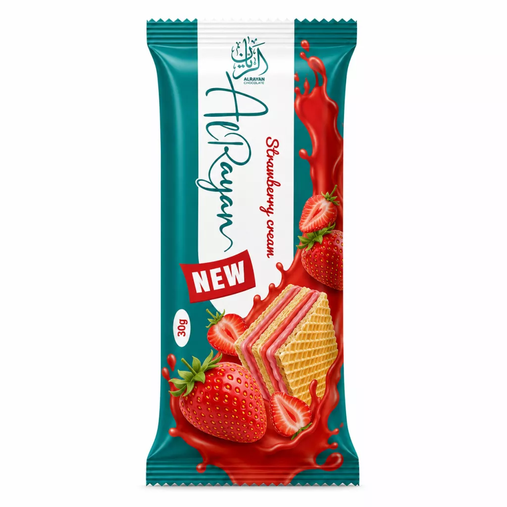 Al-Rayan wafer with strawberry cream filling 30 g