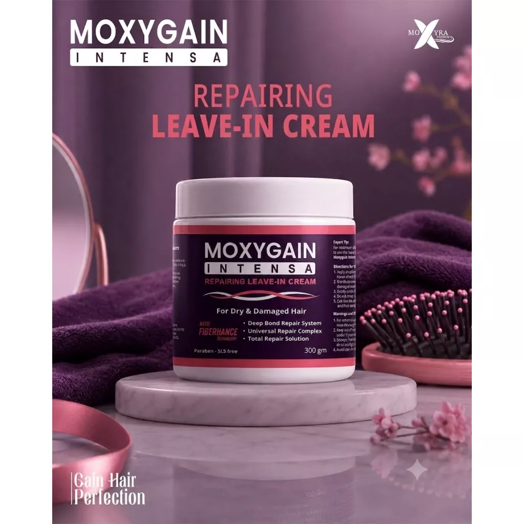 MOXYGAIN INTENSA Repairing Leave-In Cream for Dry & Damaged Hair (300g)