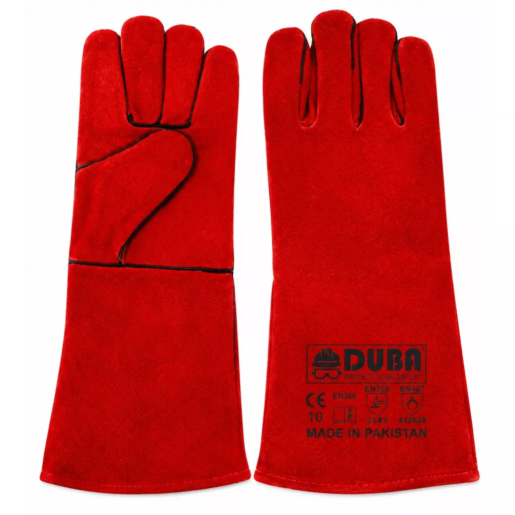 Safety gloves - Long leather gloves.