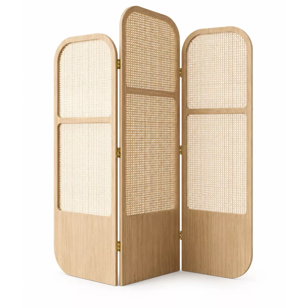 Triple fold room divider