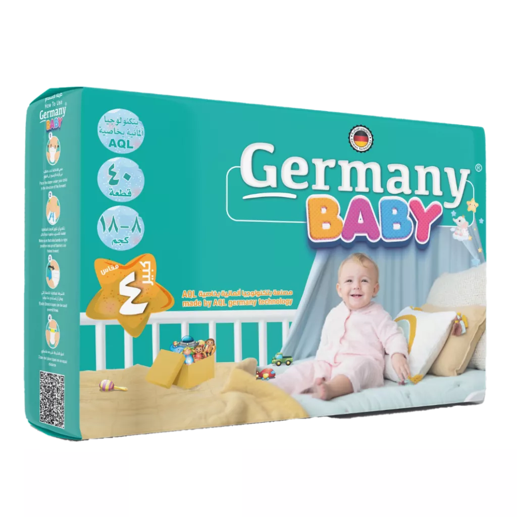Pañales para bebés de Germany Baby - Tamaño 4 grande (8-18 kg) - 40 piezas