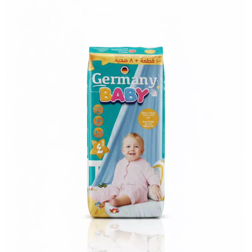 Pañales para bebés de Germany Baby - Tamaño 4 grande (8-18 kg) - 108 piezas
