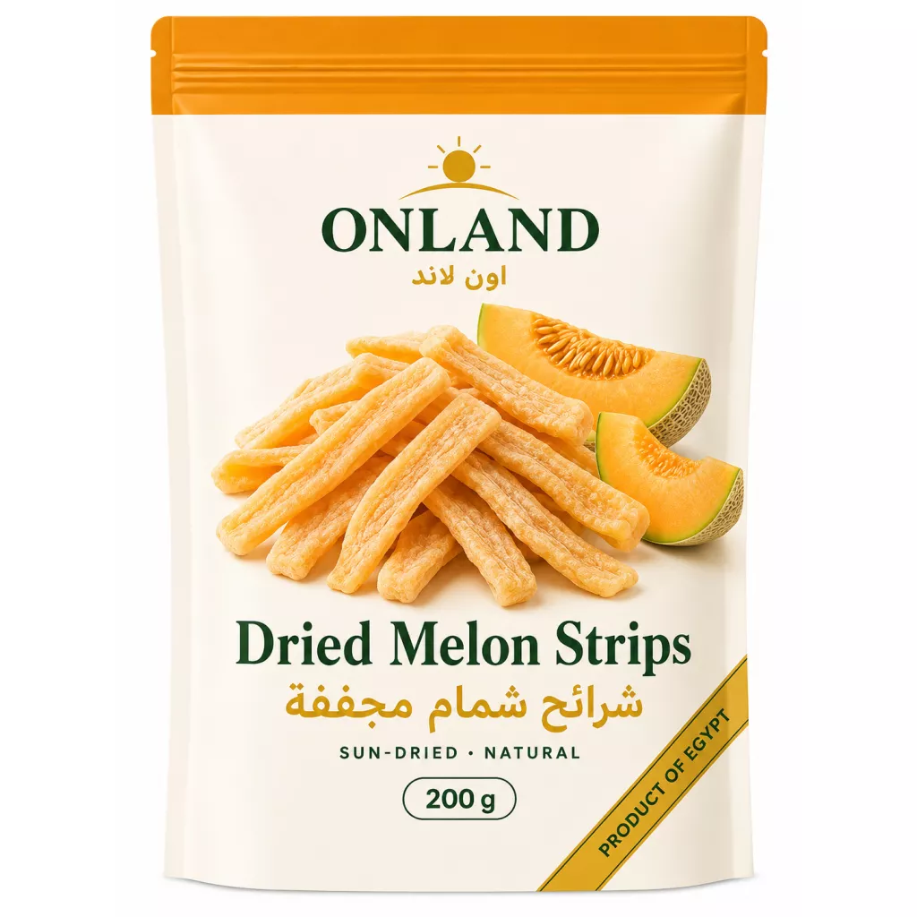 شرائح شمام مجففة