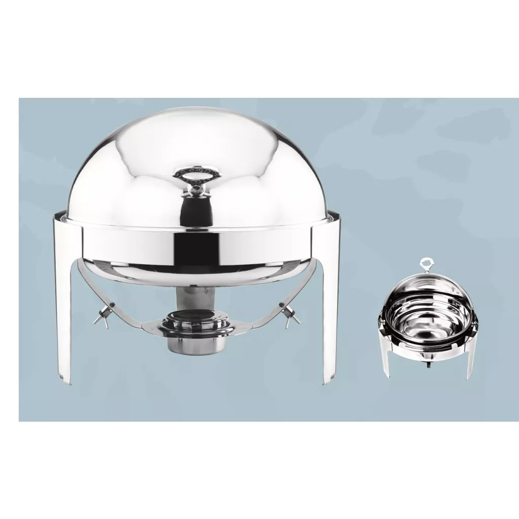 Round Chafing Dish / Food Warmer with Full Movable Lid