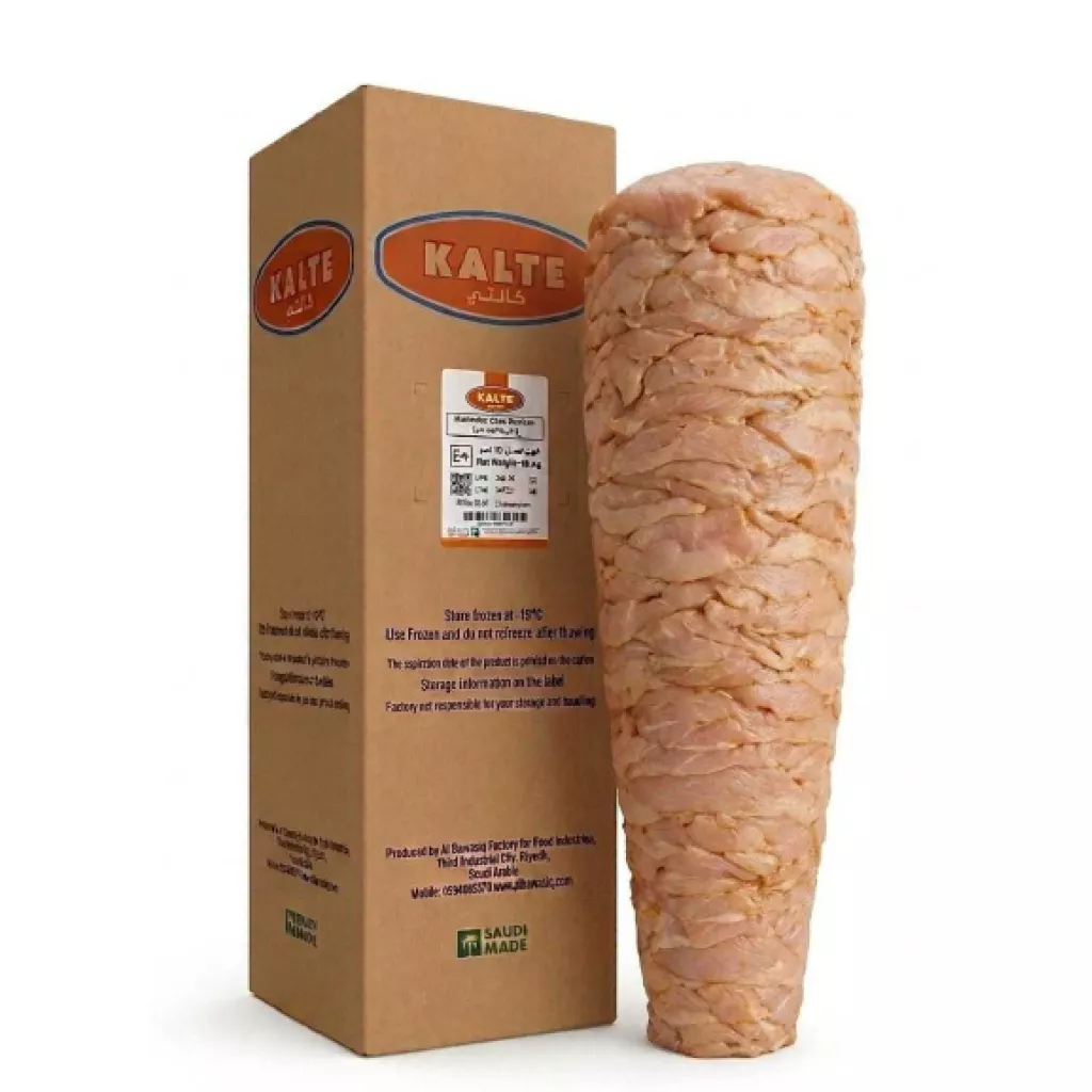 Frozen chicken shawarma skewer, weight 10 kg, grade A1