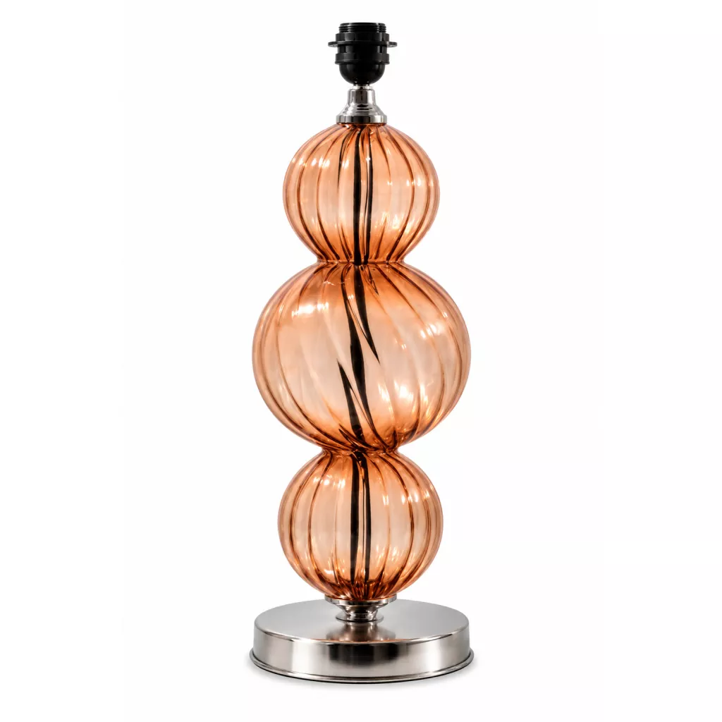 Alas lampu kaca amber berbentuk polygon