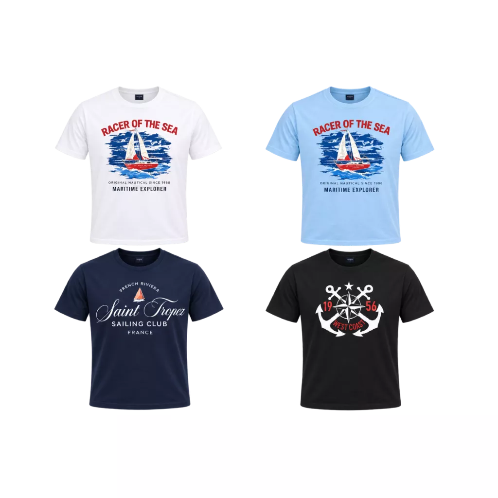 Multi-colored and shaped t-shirt