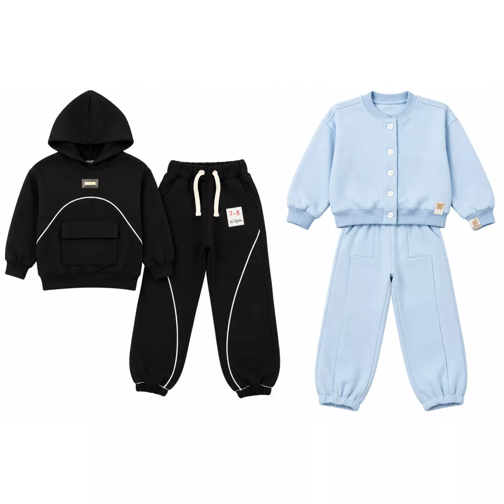 Clothing in various sizes and shapes