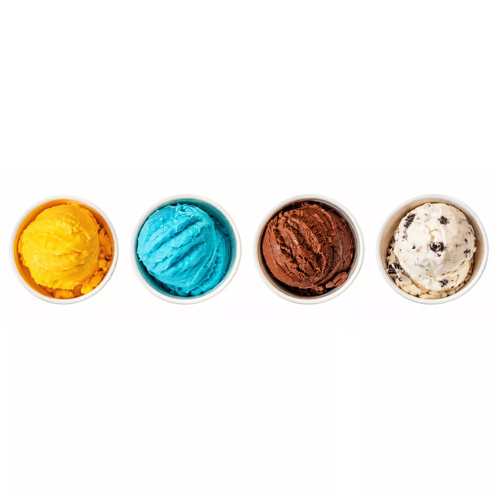 Multi-flavor ice cream