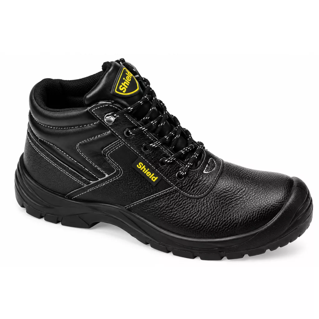 Shield safety shoes - Black with collar