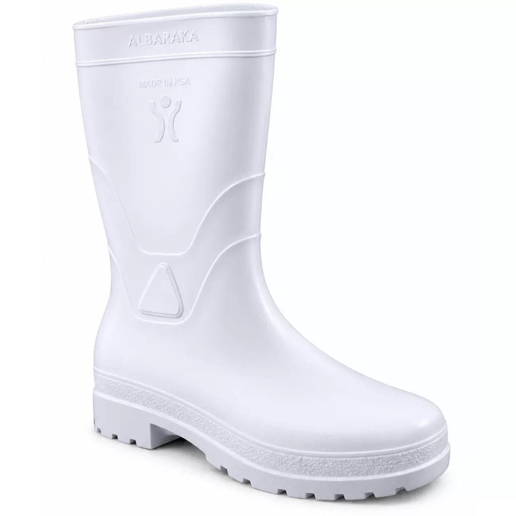 PVC industrial boot - White with a 28 cm collar
