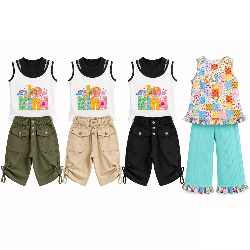 Ropa de niña en diversas formas y tamaños